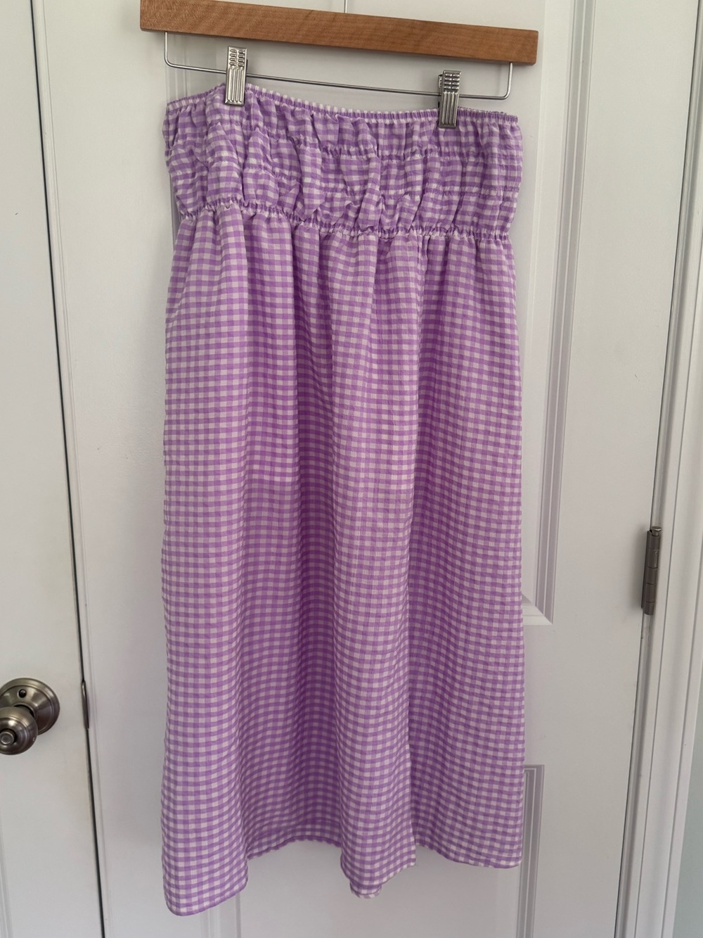 Bershka Gingham Midi Skirt